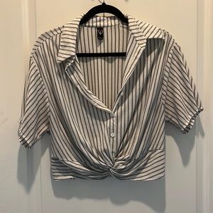 Cropped striped shirt